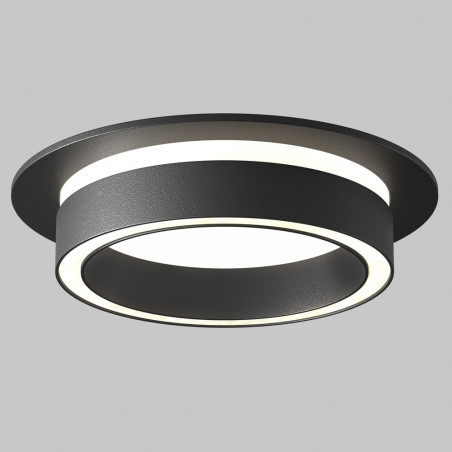 Lampa podtynkowa spot Orlo LED 10,5 cm czarna Maytoni