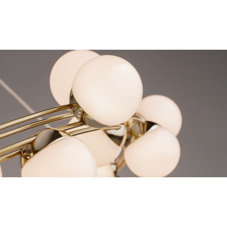 Plafon szklane kule glamour Tessara LED 80cm biało-złoty Maytoni