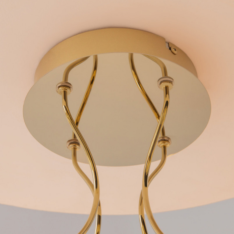 Plafon szklane kule glamour Tessara LED 80cm biało-złoty Maytoni