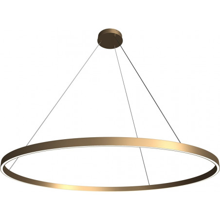 Lampa wisząca okrągła nowoczesna Rim LED 3000K 120cm mosiężna Maytoni
