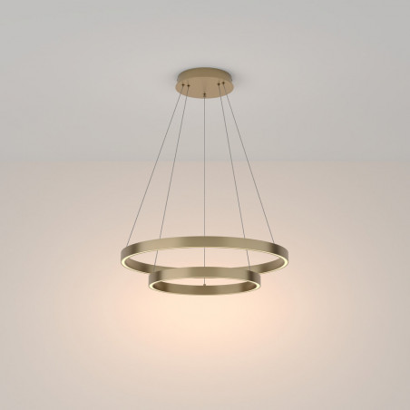 Lampa wisząca okrągła nowoczesna Rim LED 3000K II 60cm mosiężna Maytoni