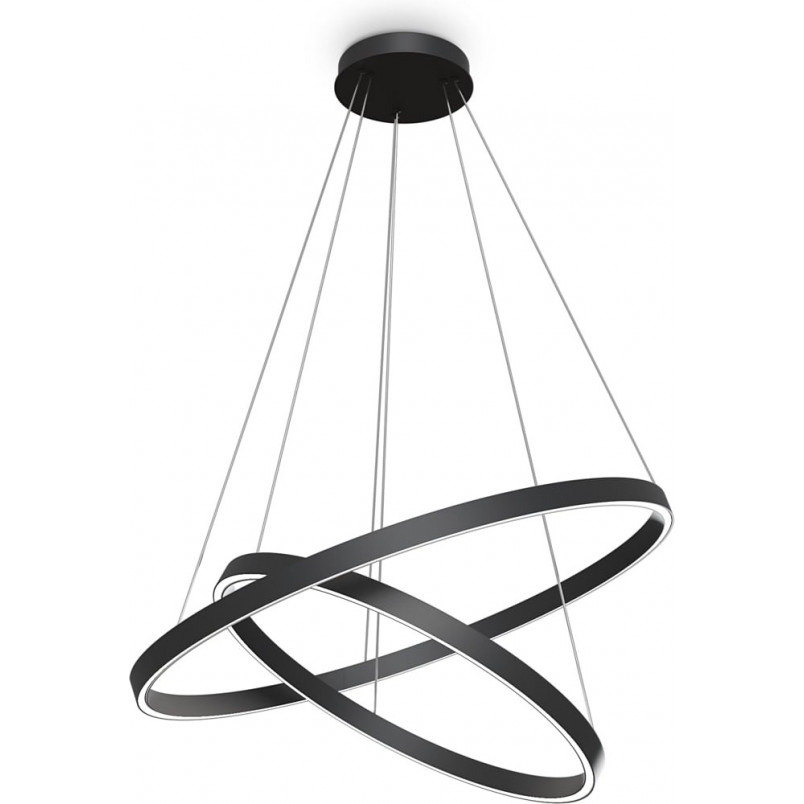 Lampa wisząca okrągła nowoczesna Rim LED 3000K II 80cm czarna Maytoni