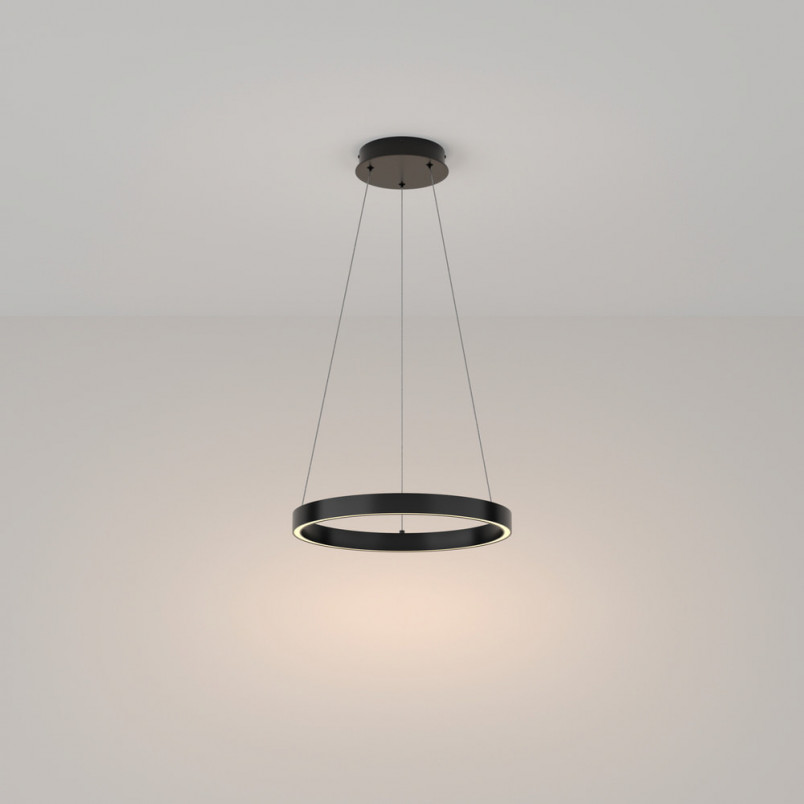 Lampa wisząca okrągła nowoczesna Rim LED 3000K 40cm czarna Maytoni