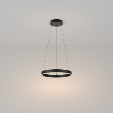 Lampa wisząca okrągła nowoczesna Rim LED 3000K 40cm czarna Maytoni