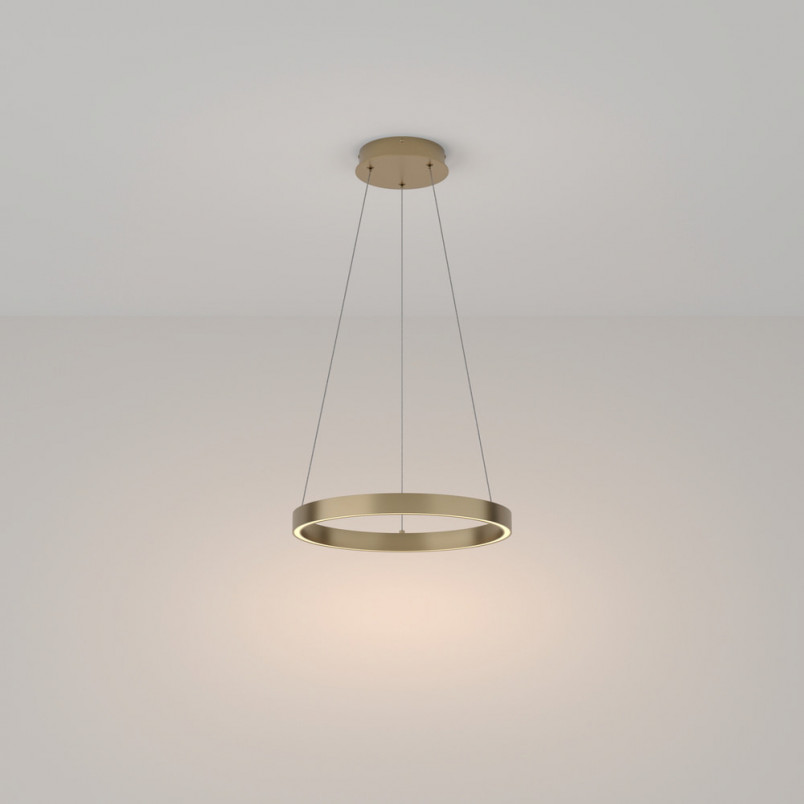 Lampa wisząca okrągła nowoczesna Rim LED 3000K 40cm mosiężna Maytoni