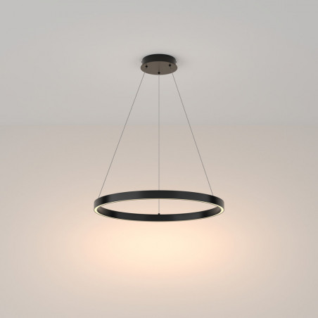 Lampa wisząca okrągła nowoczesna Rim LED 3000K 60cm czarna Maytoni