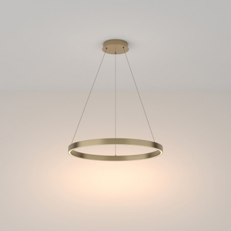 Lampa wisząca okrągła nowoczesna Rim LED 3000K 60cm mosiężna Maytoni