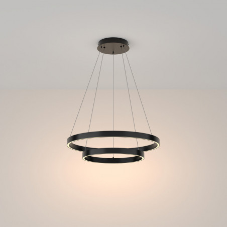 Lampa wisząca okrągła nowoczesna Rim LED 3000K II 60cm czarna Maytoni