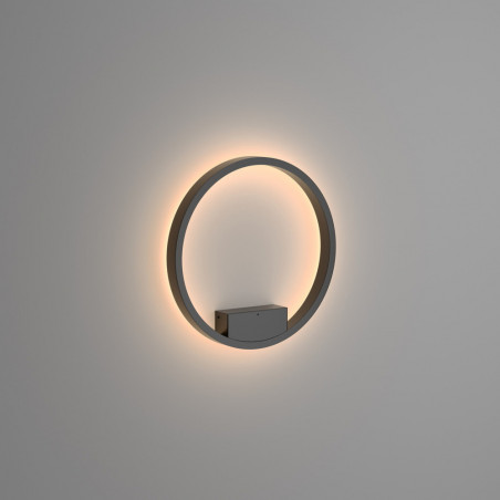 Kinkiet okrągły nowoczesny Rim LED 3000K 40cm czarny Maytoni