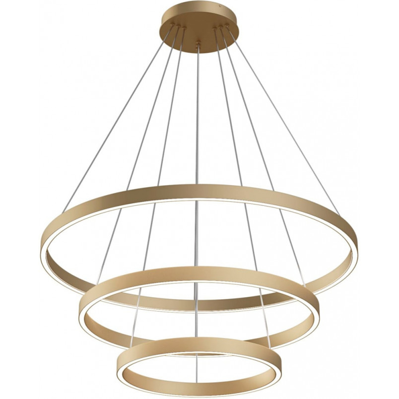 Lampa wisząca okrągła nowoczesna Rim LED 4000K III 80cm mosiężna Maytoni