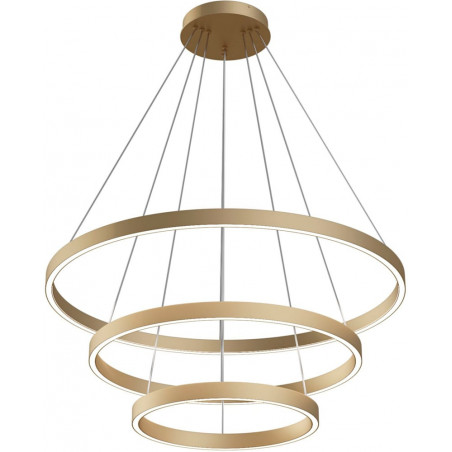 Lampa wisząca okrągła nowoczesna Rim LED 4000K III 80cm mosiężna Maytoni