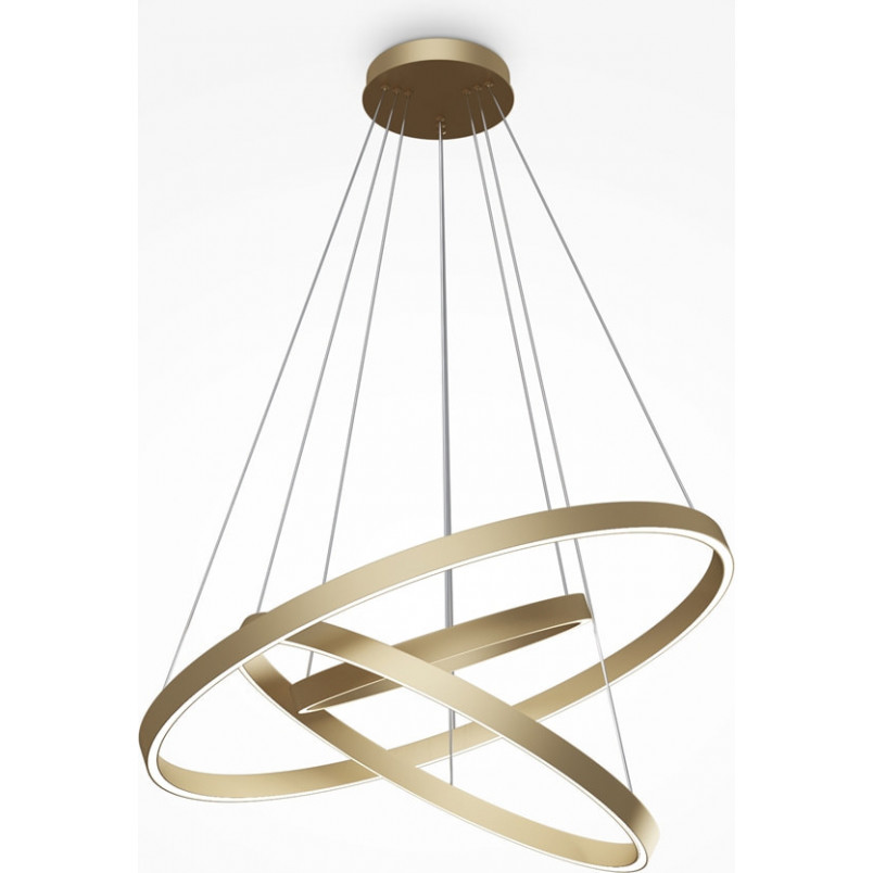 Lampa wisząca okrągła nowoczesna Rim LED 4000K III 80cm mosiężna Maytoni