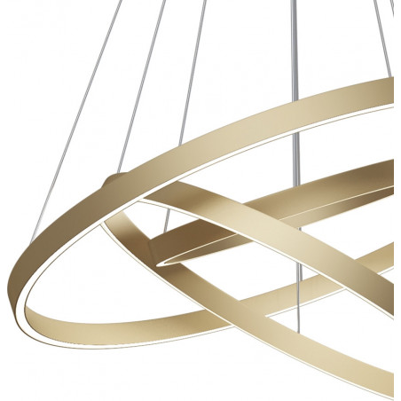 Lampa wisząca okrągła nowoczesna Rim LED 4000K III 80cm mosiężna Maytoni