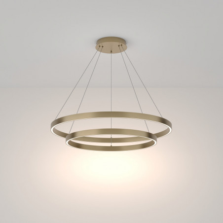 Lampa wisząca okrągła nowoczesna Rim LED 4000K II 80cm mosiężna Maytoni