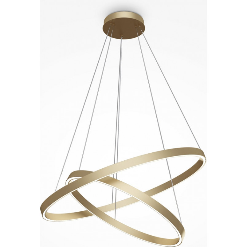 Lampa wisząca okrągła nowoczesna Rim LED 4000K II 80cm mosiężna Maytoni