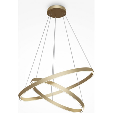 Lampa wisząca okrągła nowoczesna Rim LED 4000K II 80cm mosiężna Maytoni
