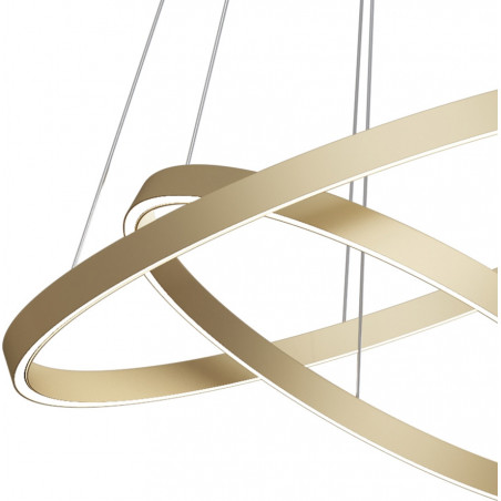Lampa wisząca okrągła nowoczesna Rim LED 4000K II 80cm mosiężna Maytoni