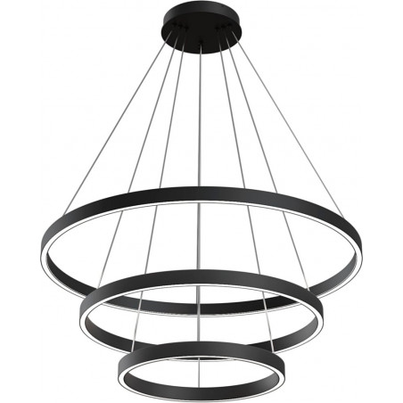 Lampa wisząca okrągła nowoczesna Rim LED 4000K III 80cm czarna Maytoni