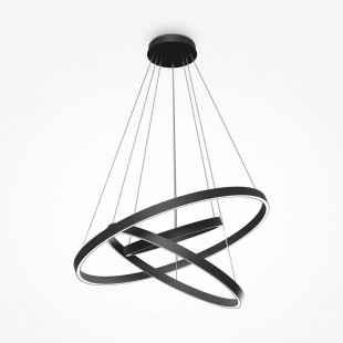 Lampa wisząca okrągła nowoczesna Rim LED 4000K III 80cm czarna Maytoni