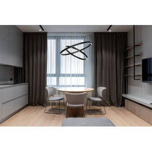 Lampa wisząca okrągła nowoczesna Rim LED 4000K II 80cm czarna Maytoni