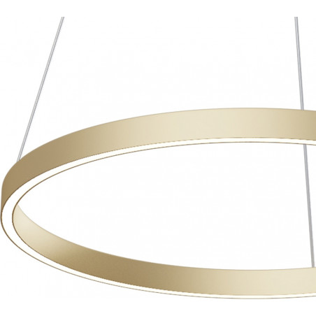 Lampa wisząca okrągła nowoczesna Rim LED 4000K 60cm mosiężna Maytoni