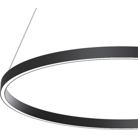 Lampa wisząca okrągła nowoczesna Rim LED 4000K 80cm czarna Maytoni