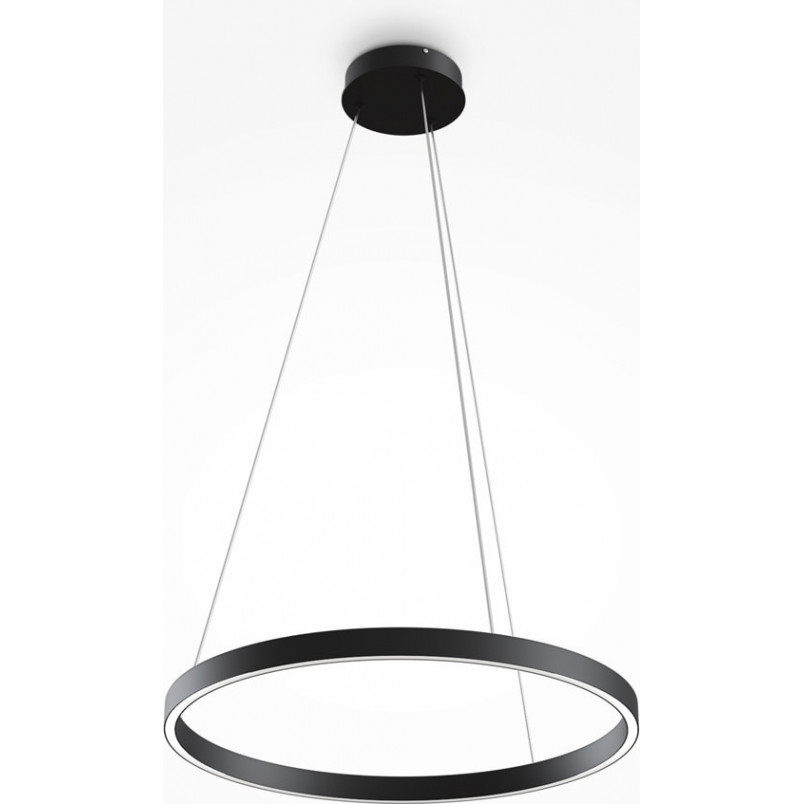 Lampa wisząca okrągła nowoczesna Rim LED 4000K 60cm czarna Maytoni