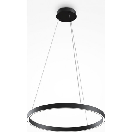 Lampa wisząca okrągła nowoczesna Rim LED 4000K 60cm czarna Maytoni