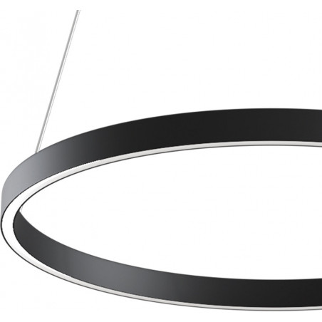 Lampa wisząca okrągła nowoczesna Rim LED 4000K 60cm czarna Maytoni