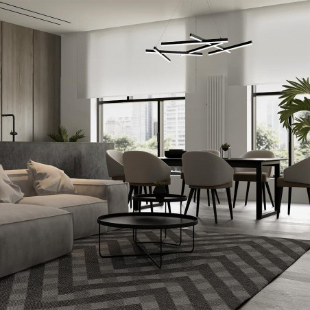 Lampa wisząca nowoczesna Line LED 3000K 101cm czarna Maytoni