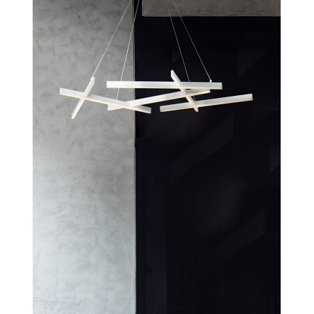 Lampa wisząca nowoczesna Line LED 3000K 120cm biała Maytoni