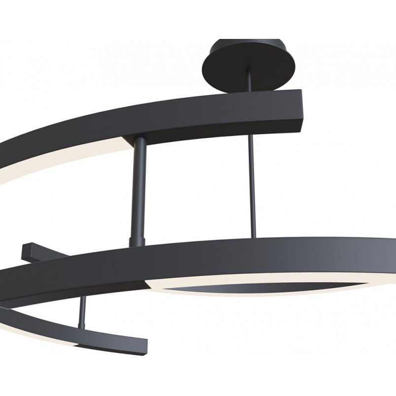 Lampa wisząca okrągła nowoczesna Line LED 3000K 83cm czarna Maytoni