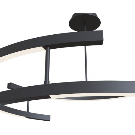 Lampa wisząca okrągła nowoczesna Line LED 3000K 83cm czarna Maytoni