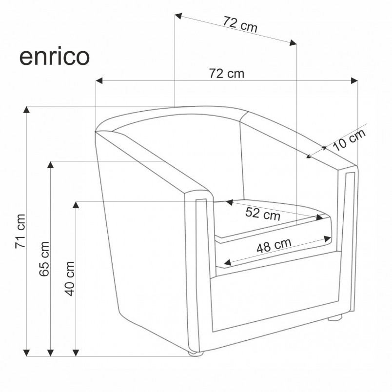Fotel klubowy welurowy Enrico zielony Halmar