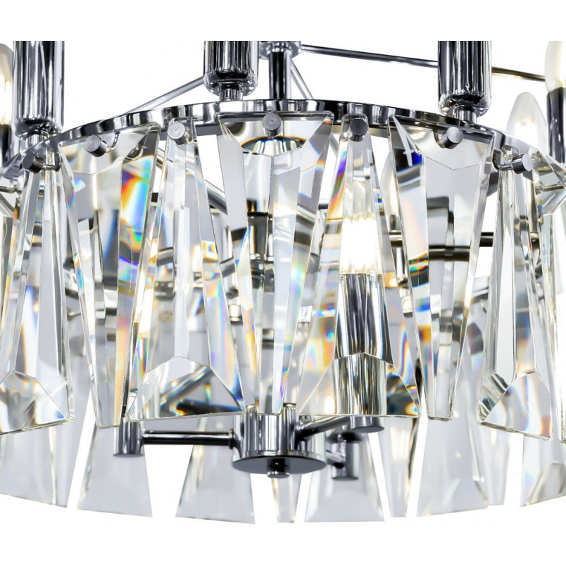 Żyrandol kryształowy wiszący Puntes 77cm chromowany Maytoni