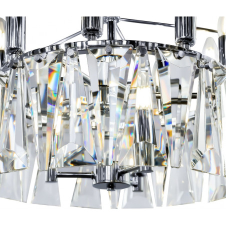 Żyrandol kryształowy wiszący Puntes 77cm chromowany Maytoni