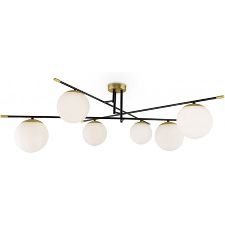 Lampa sufitowa szklane kule Nostalgia VI 115cm biały / złoty / czarny Maytoni
