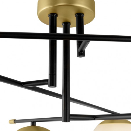 Lampa sufitowa szklane kule Nostalgia VI 115cm biały / złoty / czarny Maytoni