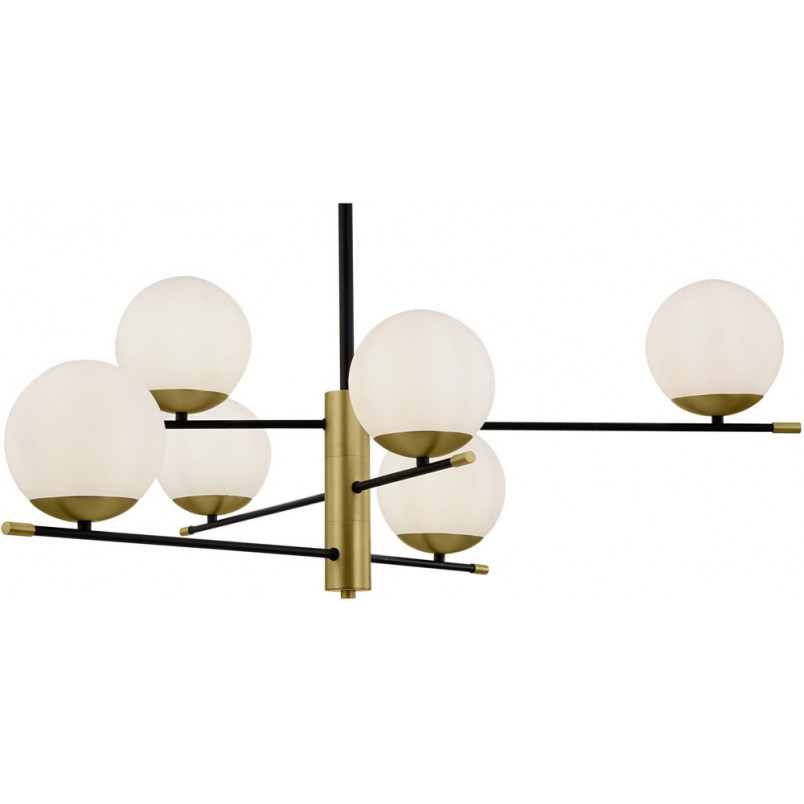 Lampa sufitowa szklane kule Nostalgia VI 100cm biały / złoty / czarny Maytoni