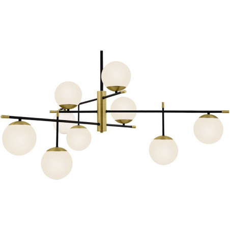 Lampa sufitowa szklane kule Nostalgia IX 131,5cm biały / złoty / czarny Maytoni