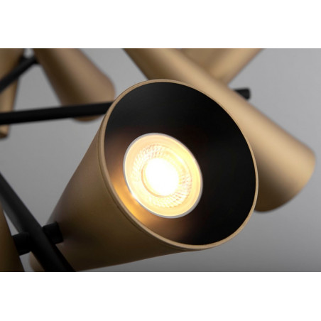 Lampa sufitowa z reflektorkami Giro X 69cm mosiężna Maytoni