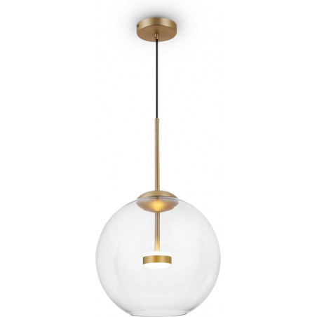 Lampa szklana kula designerska Cometa LED 35cm przeźroczysto-złota Maytoni