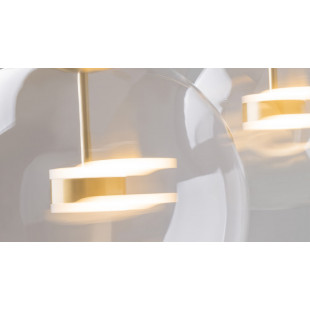 Lampa szklana kula designerska Cometa LED 35cm przeźroczysto-złota Maytoni