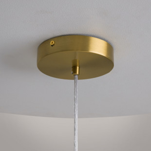Lampa szklana kula designerska Cometa LED 35cm przeźroczysto-złota Maytoni