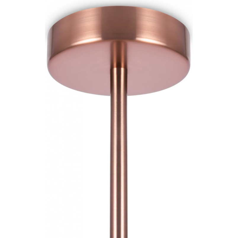 Lampa wisząca 3 szklane kule Erich 89cm opal / mosiądz Maytoni