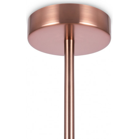Lampa wisząca 3 szklane kule Erich 89cm opal / mosiądz Maytoni