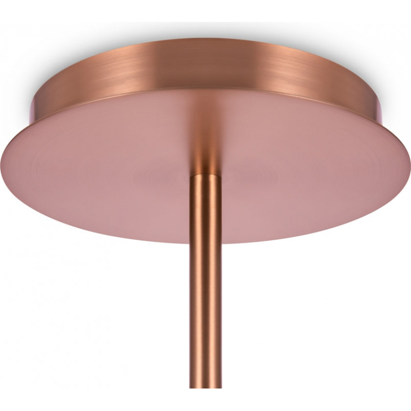 Lampa wisząca 12 szklanych kul Erich 110cm opal / mosiądz Maytoni