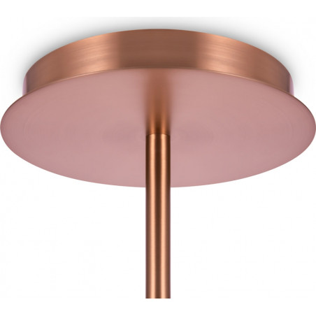 Lampa wisząca 12 szklanych kul Erich 110cm opal / mosiądz Maytoni
