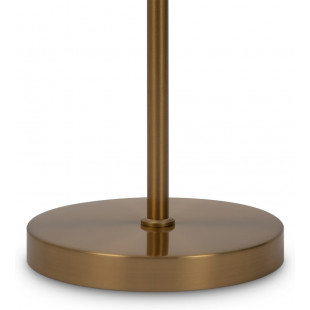 Lampa podłogowa kula szklana Ring 155cm biało-mosiężna Maytoni