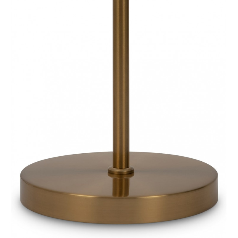 Lampa podłogowa kula szklana Ring 155cm biało-mosiężna Maytoni